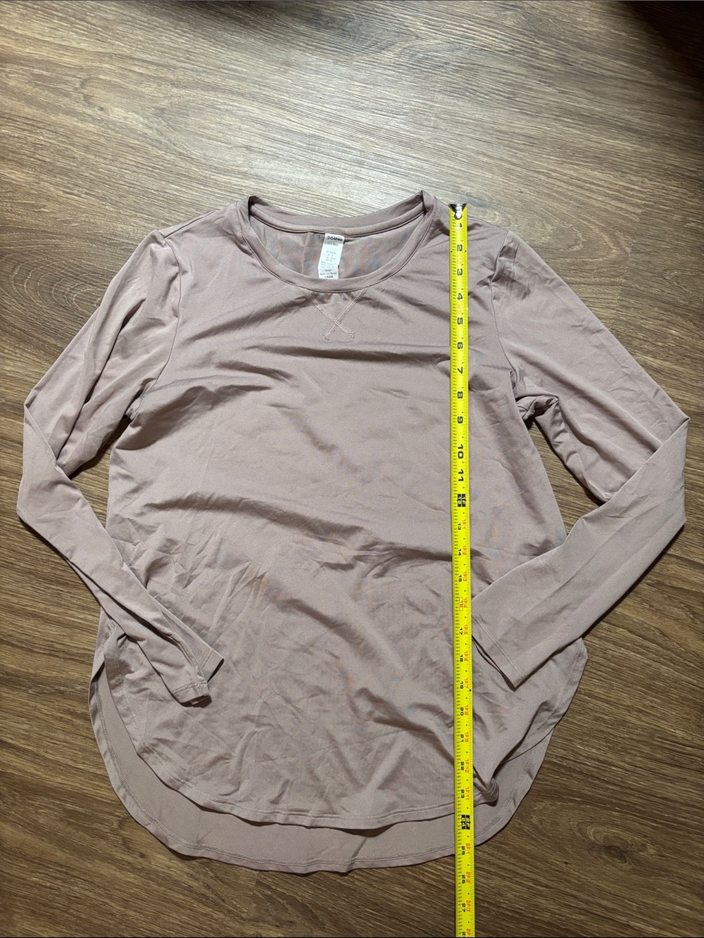 Long Sleeve Crewneck active lightweight Top Mauve Women small 4 6